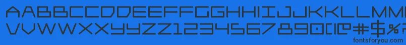 Шрифт Player1upblack – чёрные шрифты на синем фоне