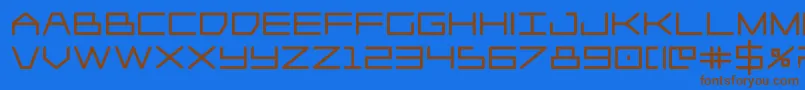 Player1upblack Font – Brown Fonts on Blue Background