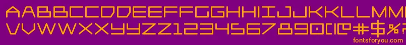 Player1upblack Font – Orange Fonts on Purple Background