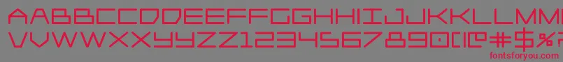 フォントPlayer1upblack – 赤い文字の灰色の背景