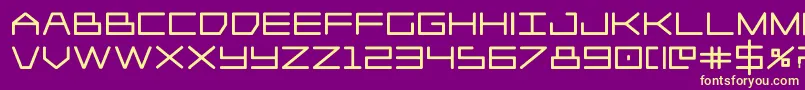 Player1upblack Font – Yellow Fonts on Purple Background