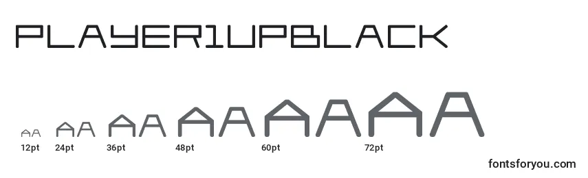 Размеры шрифта Player1upblack
