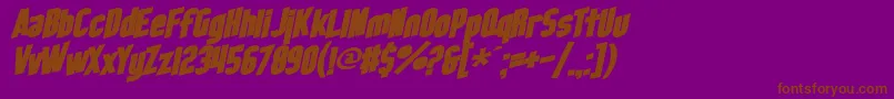 Police SfObliquitiesBold – polices brunes sur fond violet