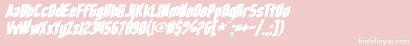 SfObliquitiesBold Font – White Fonts on Pink Background