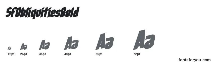 SfObliquitiesBold Font Sizes