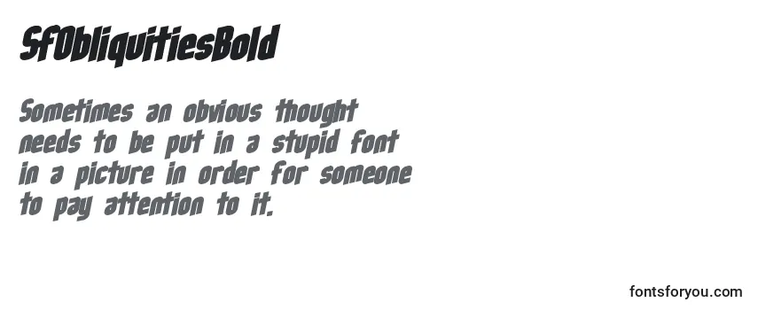 Review of the SfObliquitiesBold Font