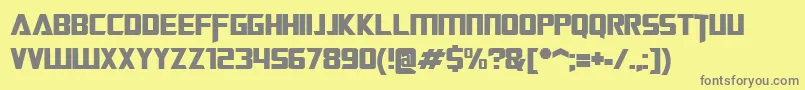 TransformersMovie Font – Gray Fonts on Yellow Background