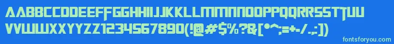 TransformersMovie Font – Green Fonts on Blue Background