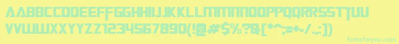 TransformersMovie Font – Green Fonts on Yellow Background