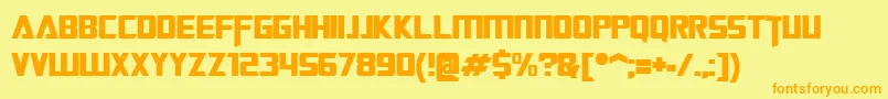 TransformersMovie Font – Orange Fonts on Yellow Background