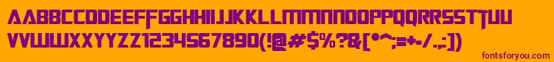 TransformersMovie Font – Purple Fonts on Orange Background