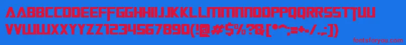 TransformersMovie Font – Red Fonts on Blue Background