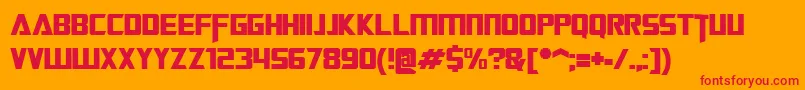 TransformersMovie Font – Red Fonts on Orange Background