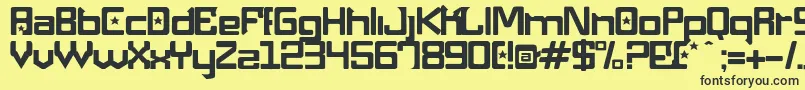 Maquinap Font – Black Fonts on Yellow Background