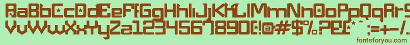 Maquinap Font – Brown Fonts on Green Background