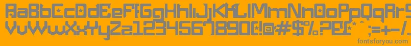 Maquinap Font – Gray Fonts on Orange Background