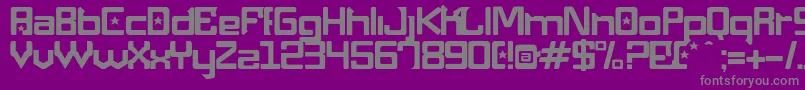 Maquinap-Schriftart – Graue Schriften auf violettem Hintergrund