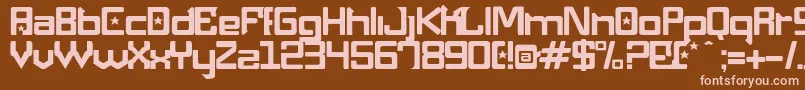 Maquinap Font – Pink Fonts on Brown Background