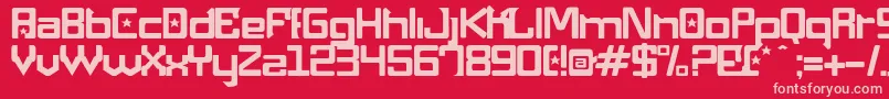 Maquinap Font – Pink Fonts on Red Background