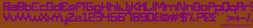 Maquinap Font – Purple Fonts on Brown Background