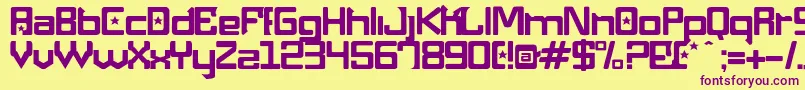 Maquinap Font – Purple Fonts on Yellow Background