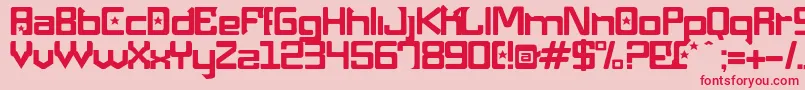 Maquinap Font – Red Fonts on Pink Background
