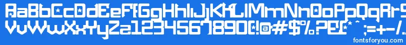 Maquinap Font – White Fonts on Blue Background