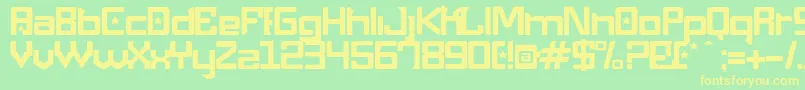 Maquinap Font – Yellow Fonts on Green Background