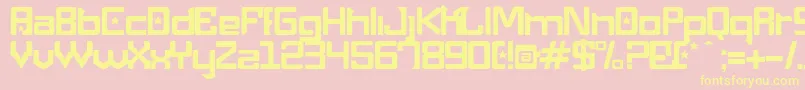 Maquinap Font – Yellow Fonts on Pink Background