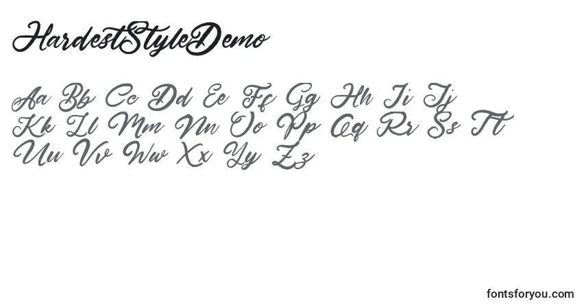 HardestStyleDemo (105613) Font – alphabet, numbers, special characters