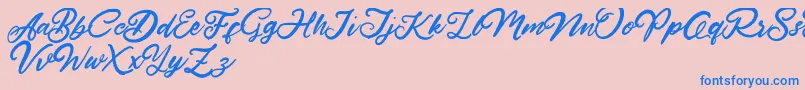 HardestStyleDemo Font – Blue Fonts on Pink Background