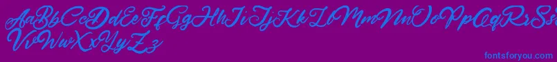 HardestStyleDemo Font – Blue Fonts on Purple Background