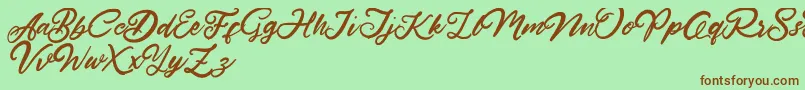 HardestStyleDemo Font – Brown Fonts on Green Background