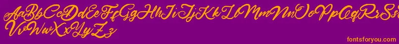 HardestStyleDemo Font – Orange Fonts on Purple Background