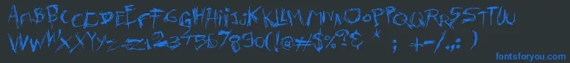 KillersMove Font – Blue Fonts on Black Background
