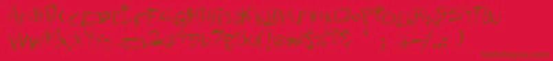 KillersMove Font – Brown Fonts on Red Background