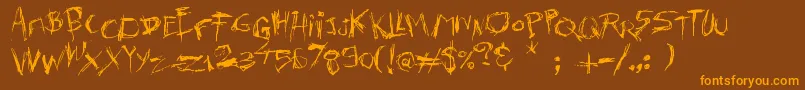 KillersMove Font – Orange Fonts on Brown Background