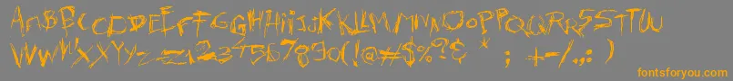 KillersMove-Schriftart – Orangefarbene Schriften auf grauem Hintergrund