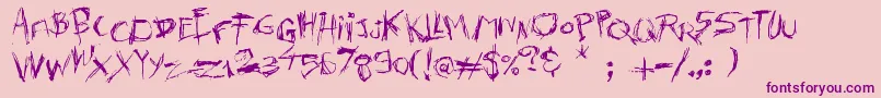 KillersMove Font – Purple Fonts on Pink Background