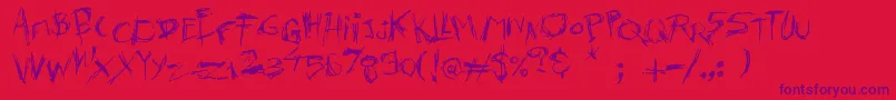 KillersMove Font – Purple Fonts on Red Background