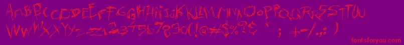 KillersMove Font – Red Fonts on Purple Background
