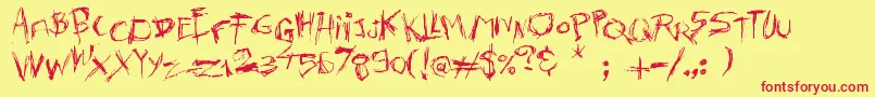 KillersMove Font – Red Fonts on Yellow Background