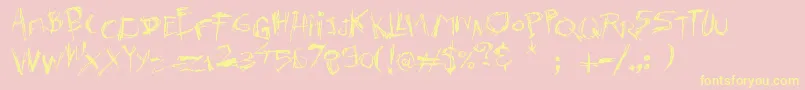 KillersMove Font – Yellow Fonts on Pink Background