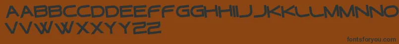 Fonte GtekRegularInclinadas – fontes pretas em um fundo marrom