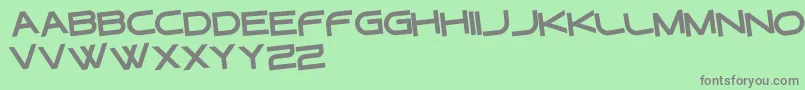 GtekRegularInclinadas Font – Gray Fonts on Green Background