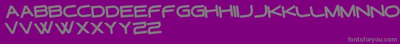 GtekRegularInclinadas Font – Gray Fonts on Purple Background