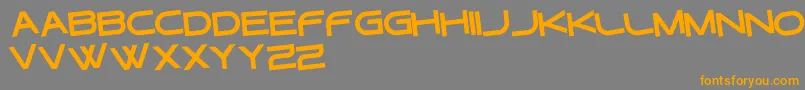 GtekRegularInclinadas Font – Orange Fonts on Gray Background