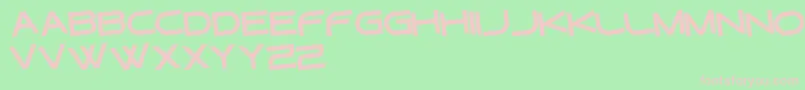 GtekRegularInclinadas Font – Pink Fonts on Green Background