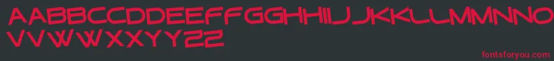 Шрифт GtekRegularInclinadas – красные шрифты на чёрном фоне