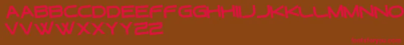 GtekRegularInclinadas Font – Red Fonts on Brown Background